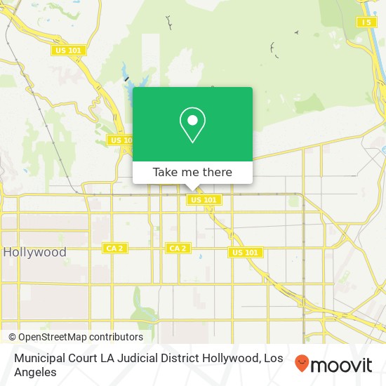 Municipal Court LA Judicial District Hollywood map