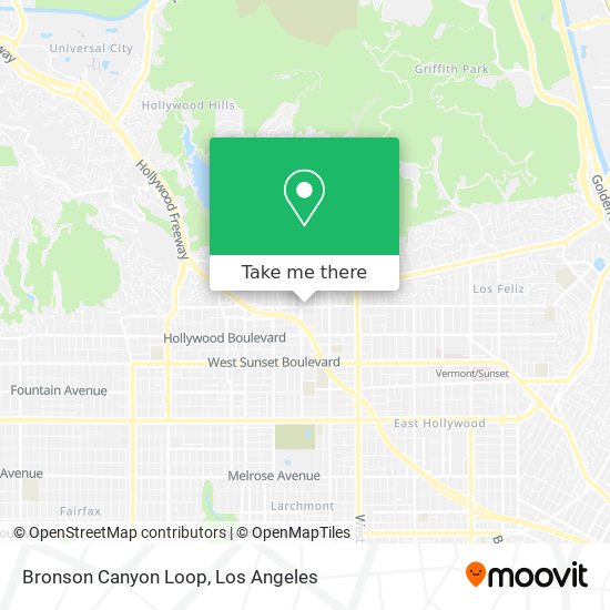 Bronson Canyon Loop map