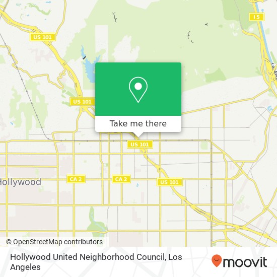 Mapa de Hollywood United Neighborhood Council