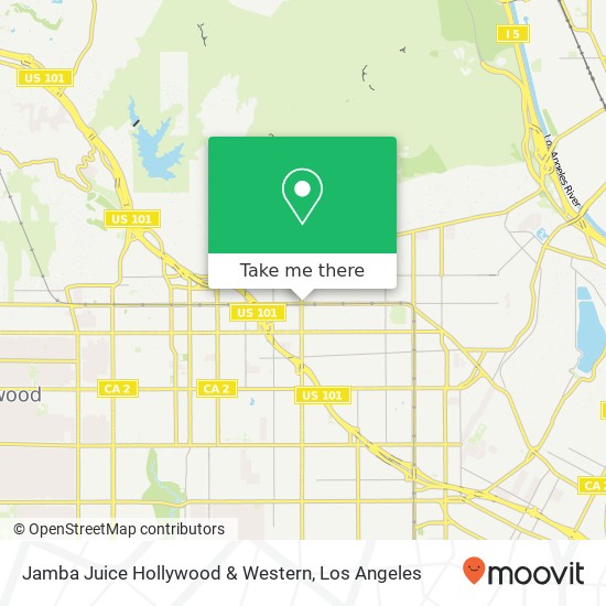 Jamba Juice Hollywood & Western map