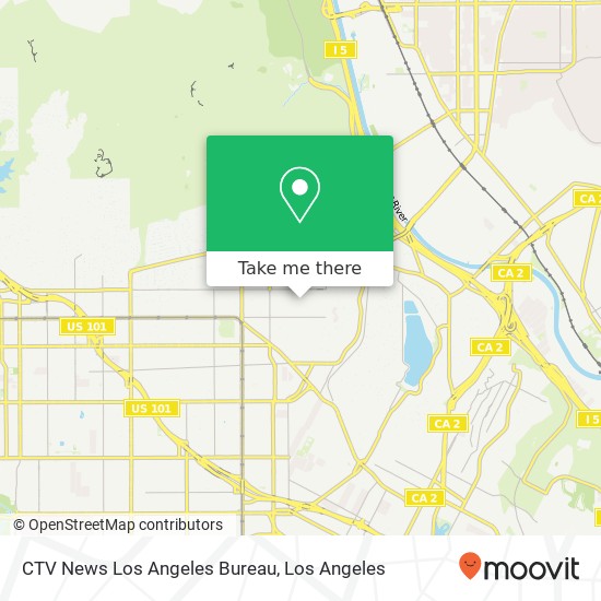 Mapa de CTV News Los Angeles Bureau