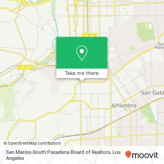 San Marino-South Pasadena Board of Realtors map