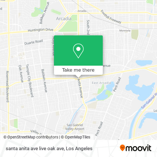 Mapa de santa anita ave live oak ave