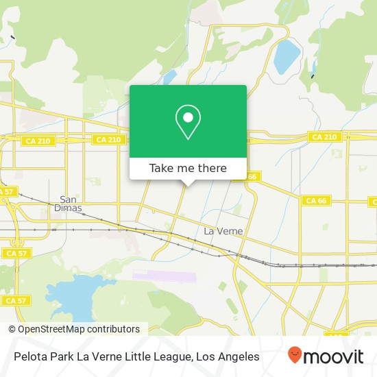 Mapa de Pelota Park La Verne Little League