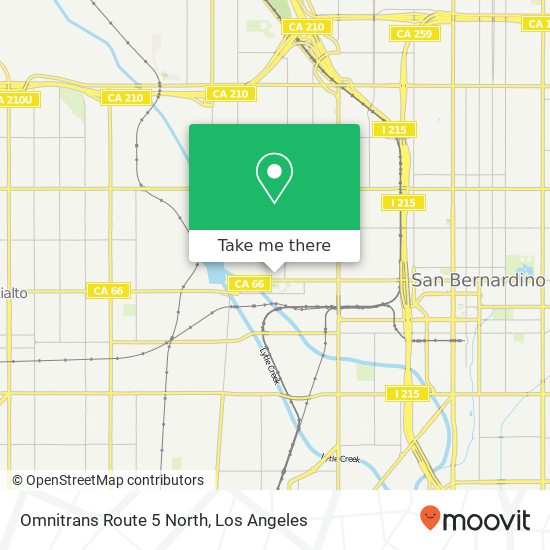 Omnitrans Route 5 North map