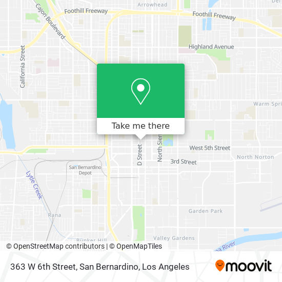 363 W 6th Street, San Bernardino map