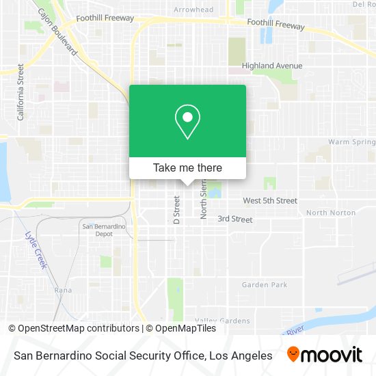 San Bernardino Social Security Office map