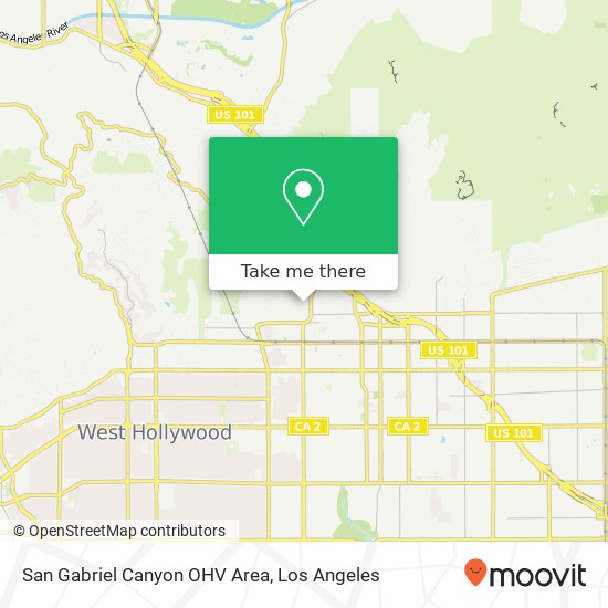 Mapa de San Gabriel Canyon OHV Area