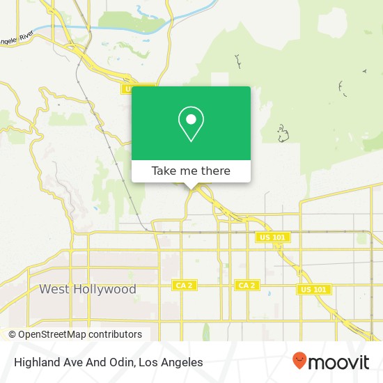 Highland Ave And Odin map