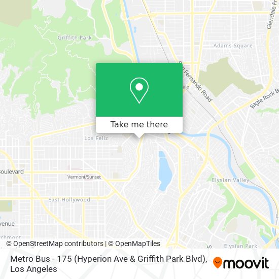 Metro Bus - 175 (Hyperion Ave & Griffith Park Blvd) map