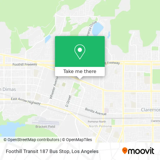 Foothill Transit 187 Bus Stop map