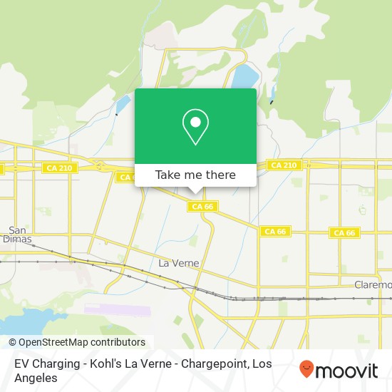 EV Charging - Kohl's La Verne - Chargepoint map