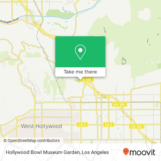 Mapa de Hollywood Bowl Museum Garden