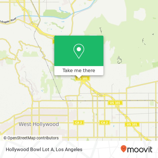 Mapa de Hollywood Bowl Lot A