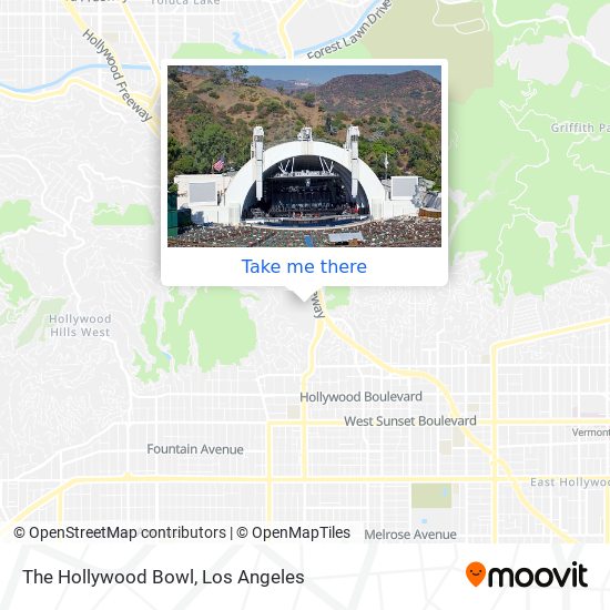 Mapa de The Hollywood Bowl