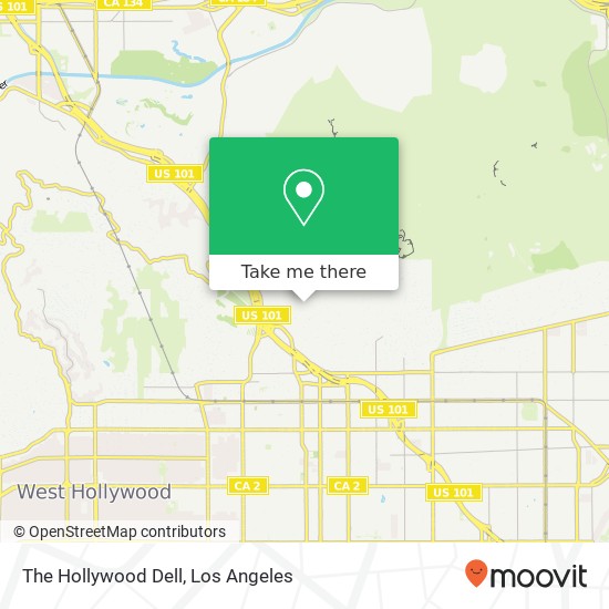 The Hollywood Dell map