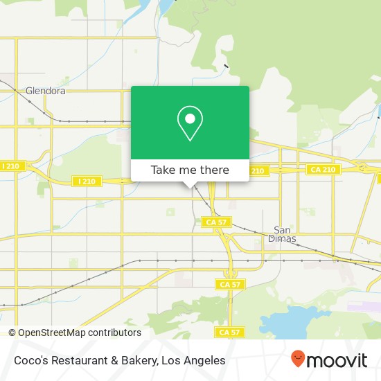 Mapa de Coco's Restaurant & Bakery