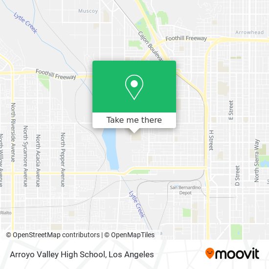 Mapa de Arroyo Valley High School