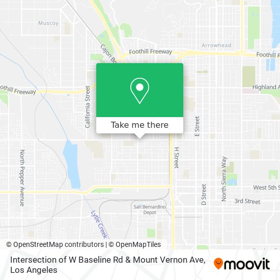 Intersection of W Baseline Rd & Mount Vernon Ave map