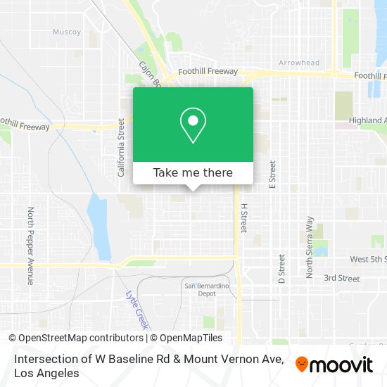 Mapa de Intersection of W Baseline Rd & Mount Vernon Ave