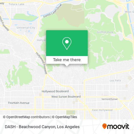 DASH - Beachwood Canyon map