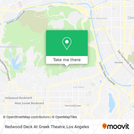 Redwood Deck At Greek Theatre map