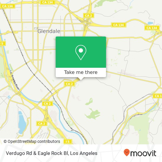 Verdugo Rd & Eagle Rock Bl map