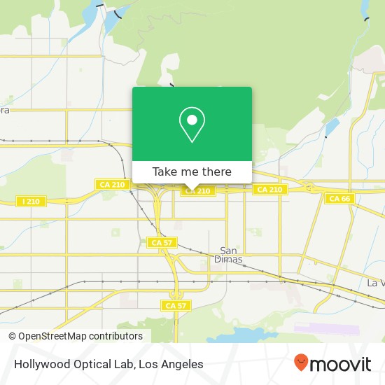 Hollywood Optical Lab map
