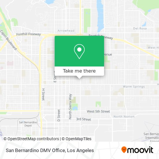 San Bernardino DMV Office map