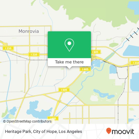 Heritage Park, City of Hope map