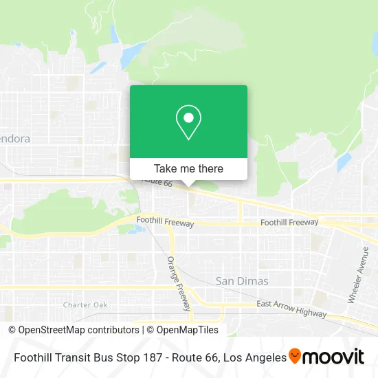 Foothill Transit Bus Stop 187 - Route 66 map