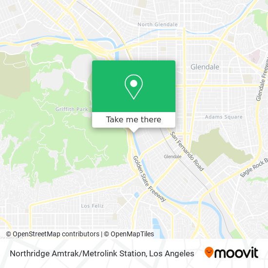 Northridge Amtrak / Metrolink Station map