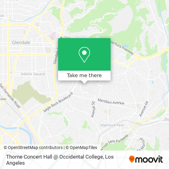 Thorne Concert Hall @ Occidental College map