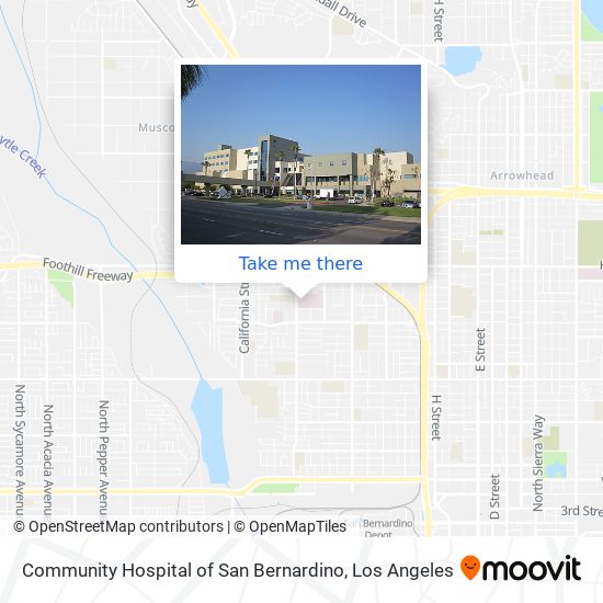 Community Hospital of San Bernardino map