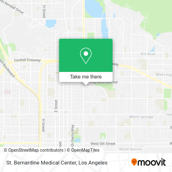 Mapa de St. Bernardine Medical Center