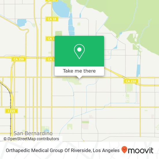 Mapa de Orthapedic Medical Group Of Riverside