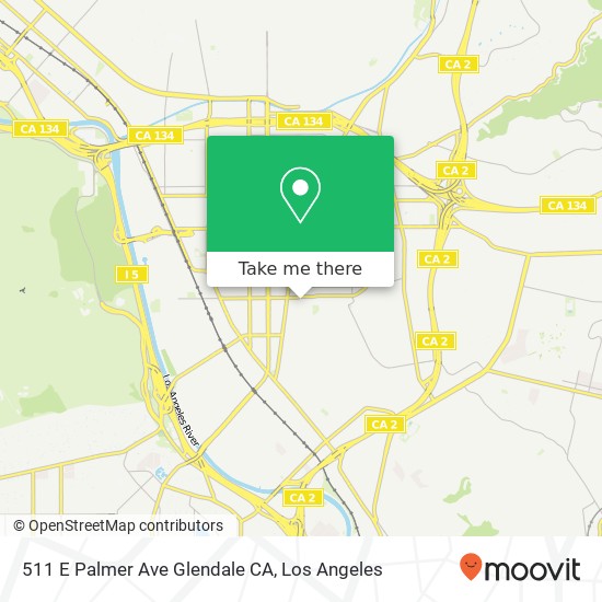 Mapa de 511 E Palmer Ave Glendale CA