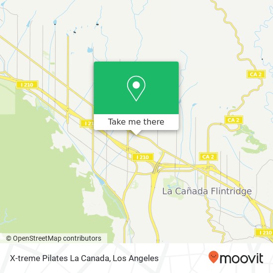 X-treme Pilates La Canada map