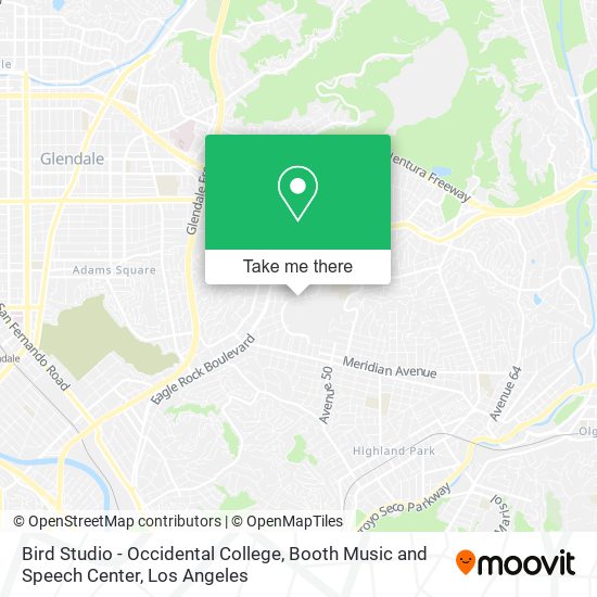 Bird Studio - Occidental College, Booth Music and Speech Center map