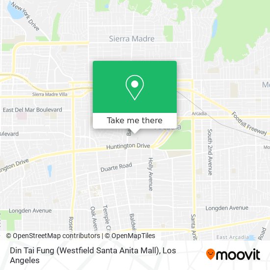 Mapa de Din Tai Fung (Westfield Santa Anita Mall)