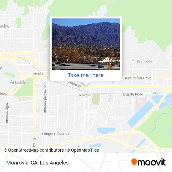 Monrovia, CA map