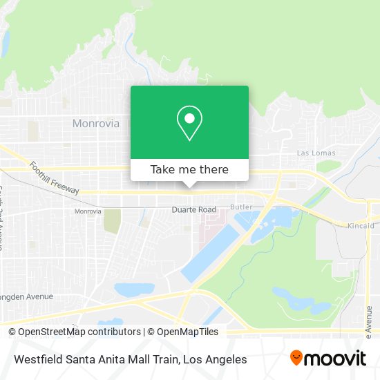 Westfield Santa Anita Mall Train map