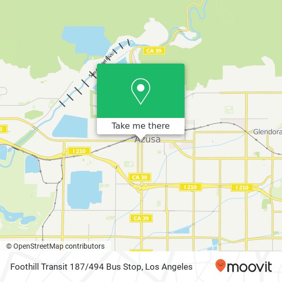 Mapa de Foothill Transit 187 / 494 Bus Stop