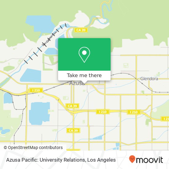 Azusa Pacific: University Relations map