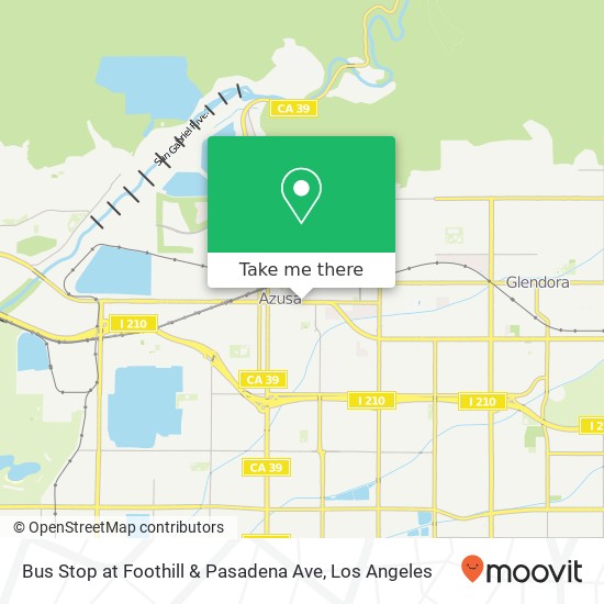 Mapa de Bus Stop at Foothill & Pasadena Ave