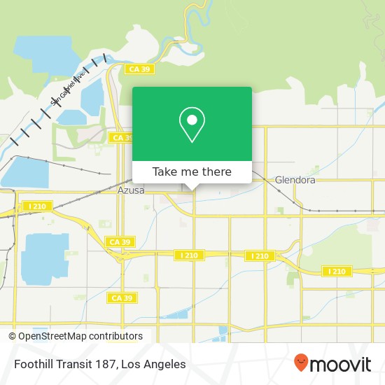 Foothill Transit 187 map