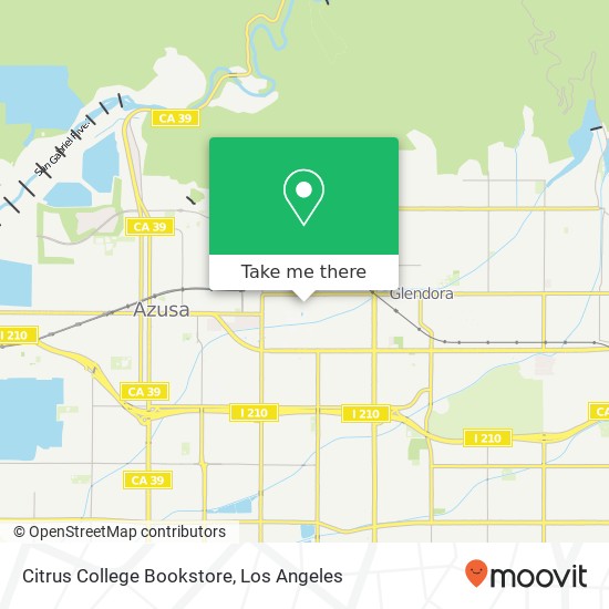 Mapa de Citrus College Bookstore