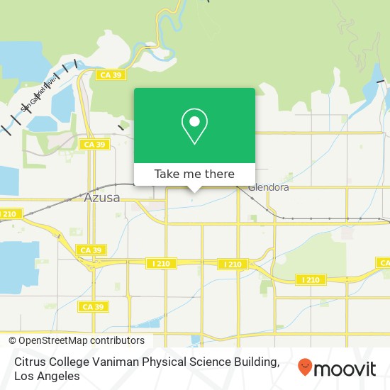 Mapa de Citrus College Vaniman Physical Science Building