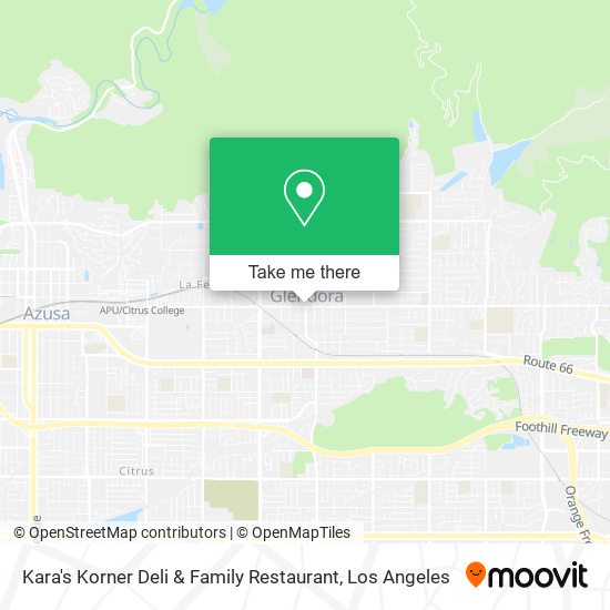 Mapa de Kara's Korner Deli & Family Restaurant