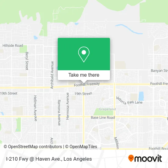 Mapa de I-210 Fwy @ Haven Ave.